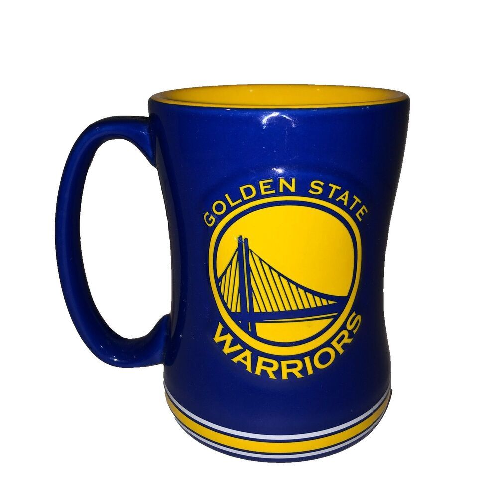 Golden State Warriors NBA Boelter Brands 3-D Logo 14 oz. Coffee Mug 2017